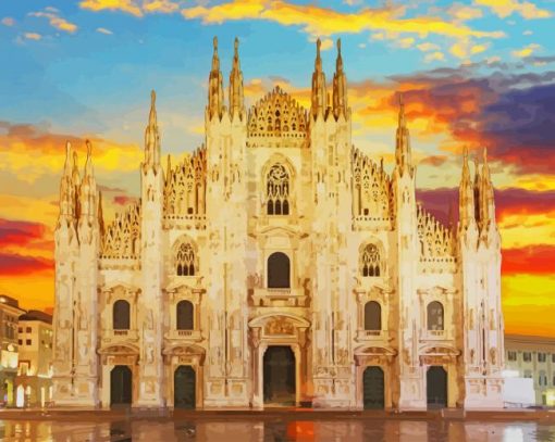 Milan Cathedral paint by numbers