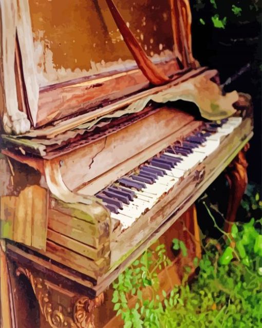 Old Piano paint by numbers