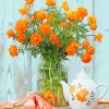 Orange Flowers Photography paint by numbers