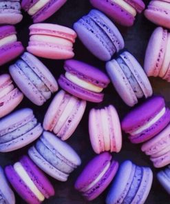 Purple macarons paint by number