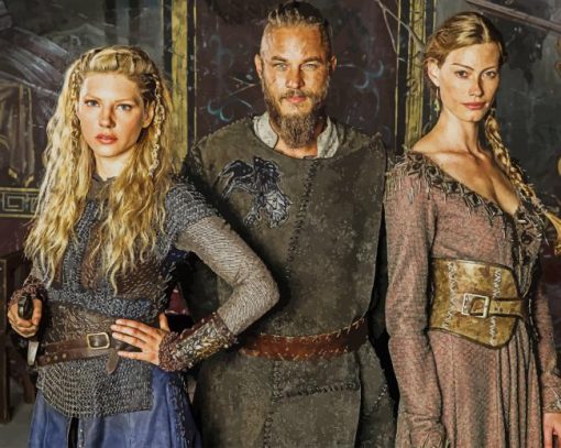 Ragnar Aslaug And Lagertha paint by number