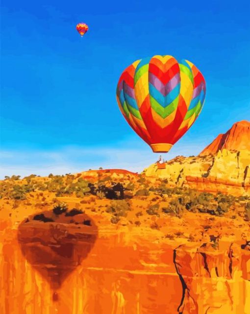 Red Rock State Park Hot Air Balloon paint by numbers