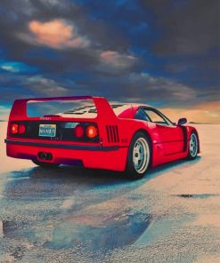 Red Ferrari F40 paint by numbers