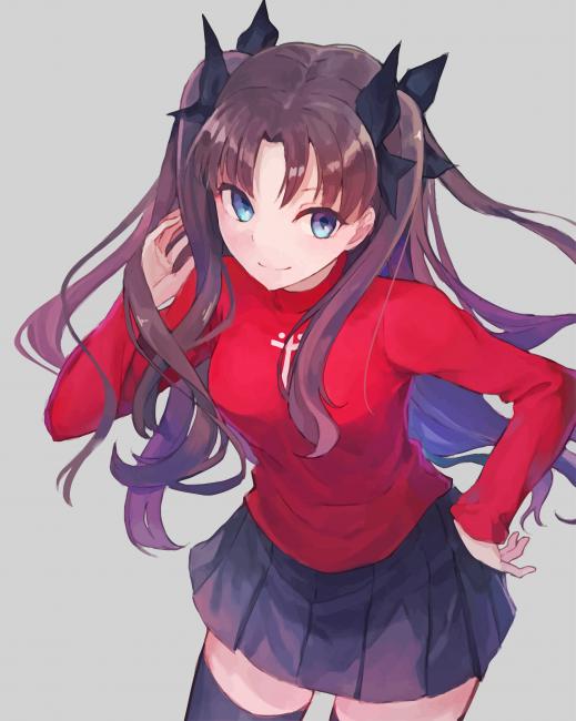 Rin Tohsaka NEW Paint By Numbers - Canvas Paint by numbers