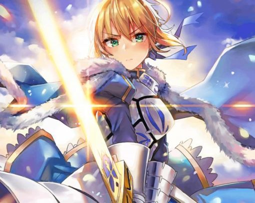 Saber Character paint by numbers