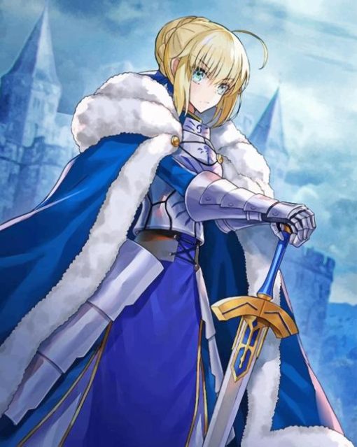 Saber Fate Say Night paint by numbers