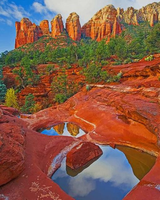 Seven Sacred Pools in Arizona paint by numbers