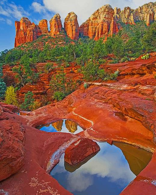 Seven Sacred Pools in Arizona paint by numbers