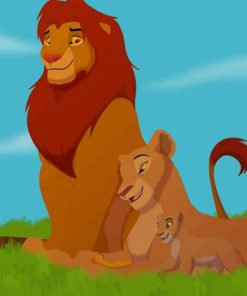 Simba With Dad paint by numbers