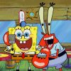 Spongebob and Lobster paint by number