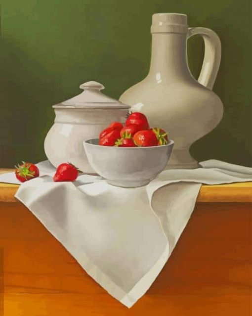 Strawberries Still Life paint by numbers