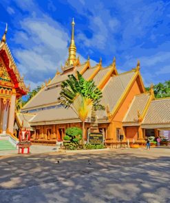 Thailand Wat Maha Wanaram paint by number