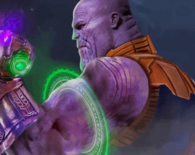 Thanos With Infinity Gauntlet paint by number