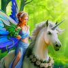 Unicorn And Fairy Fantasy paint by number