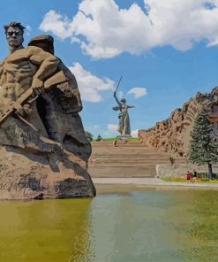 Volgograd Park Russia paint by number