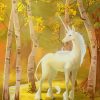 White Unicorn paint by number
