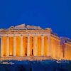 Acropolis Of Athens By Night paint by number