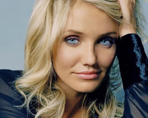 Actress Cameron Diaz paint by number