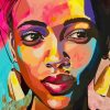 African Black Girl Pop Art paint by numbers