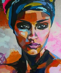 African Woman Portrait paint by numbers