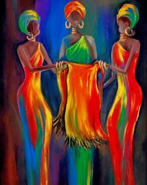 African Women Colorful Art paint by numbers