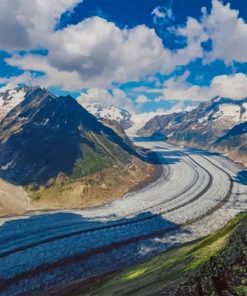 Aletsch Glacier paint by numbers