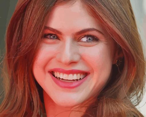 Alexandra Daddario Cute Smile paint by number