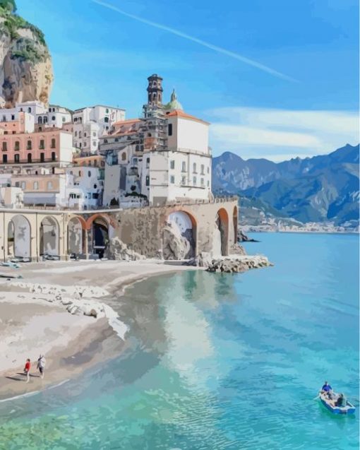 Amalfi Coast Italy paint by numbers