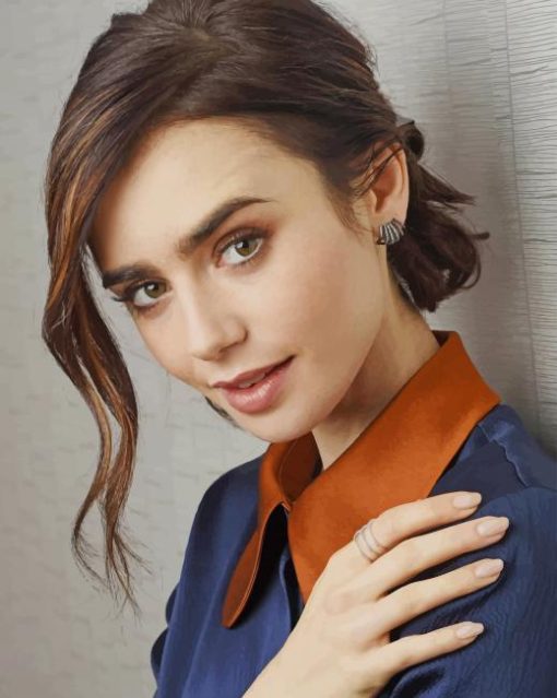 American Actress Lily Collins Paint By Numbers