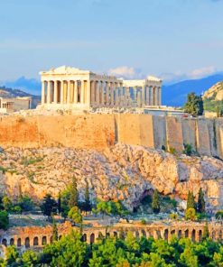 Ancient Greece Architecture paint by numbers