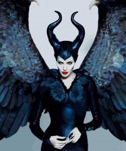 Angelina Jolie Maleficent Movie paint by number