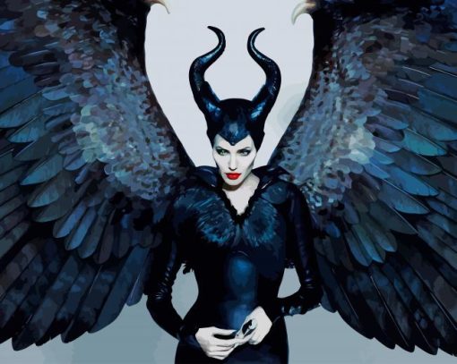 Angelina Jolie Maleficent Movie paint by number
