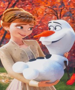 Anna and Olaf Frozen paint by numbers