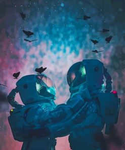 astronauts lovers paint by numbers
