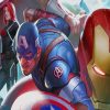 Avengers Team paint by number