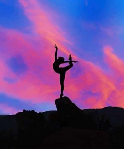 ballet dancer silhouette paint by number