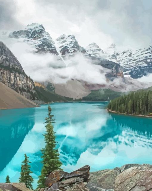 Banff National Park Canada paint by number