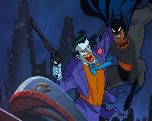 Batman Fighting The Joker paint by numbers