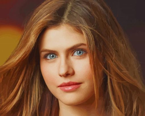 Beautiful Alexandra Daddario paint by number