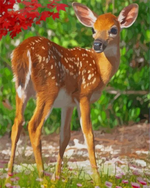 Beautiful deer paint by numbers