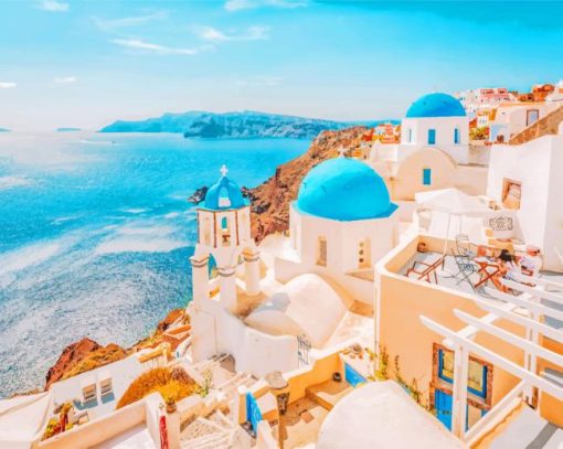 Santorini City In Greece Paint By Numbers