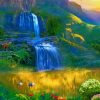 Water Fall's Landscape paint by numbers