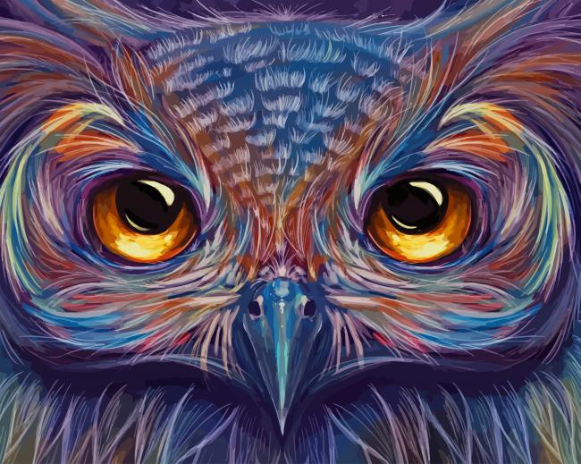 Beautiful Owl Artwork paint by number