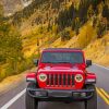 Beautiful Red Jeep paint by numbers