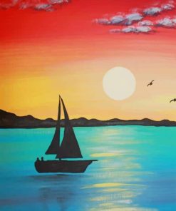 Beginner Sunset paint by numbers