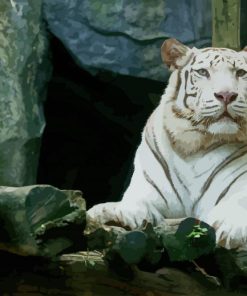 Big White Tiger paint by number