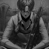 Black And White Levi Ackerman paint by number