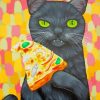 lack Cat And Pizza paint by numbers