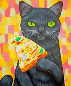 lack Cat And Pizza paint by numbers