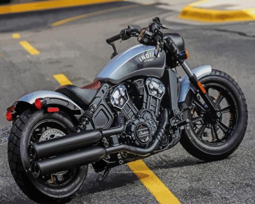 Black Indian Scout Bobber paint by numbers